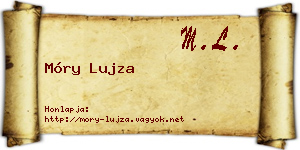 Móry Lujza névjegykártya
