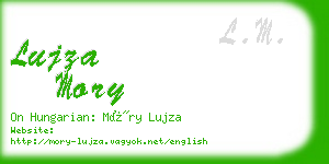 lujza mory business card